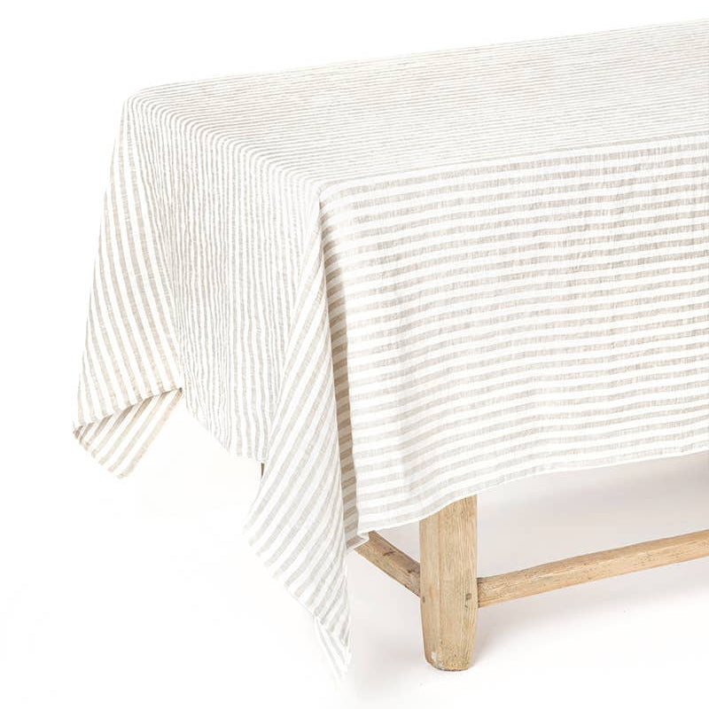 Nappe en lin rayures