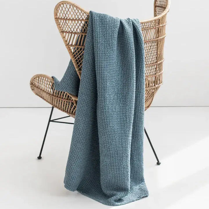 Plaid gaufré en lin