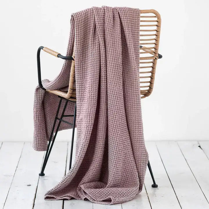 Plaid gaufré en lin