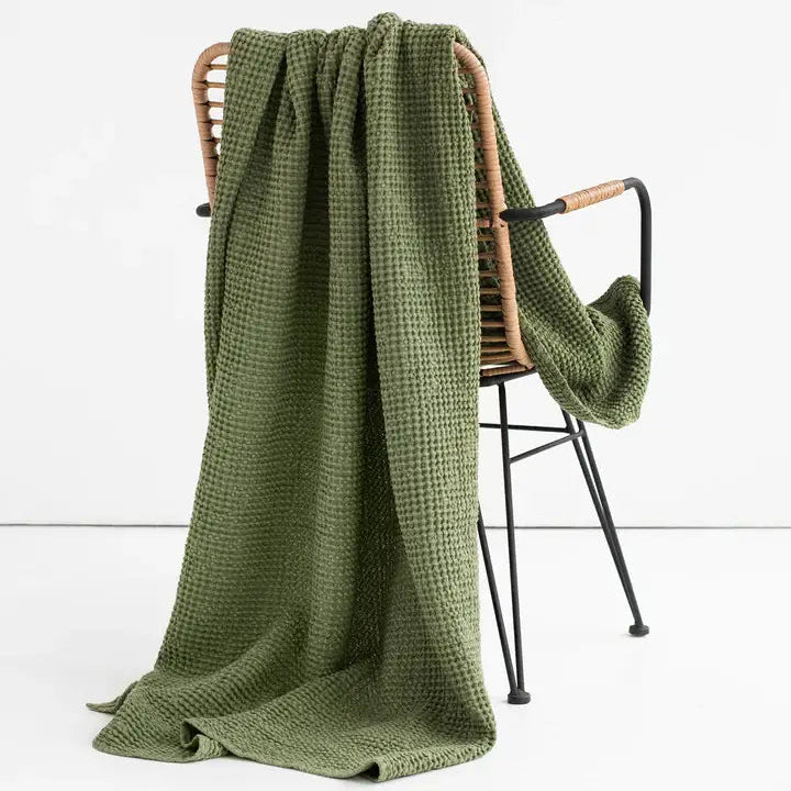 Plaid gaufré en lin