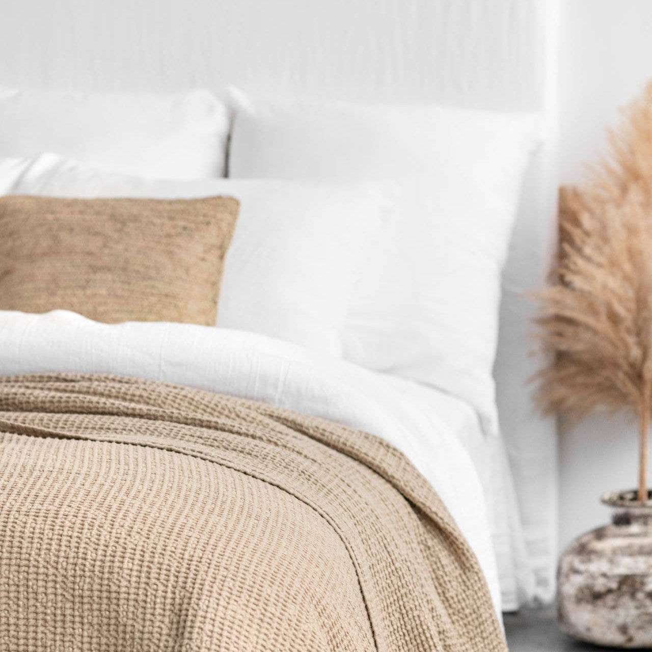 Plaid gaufré en lin