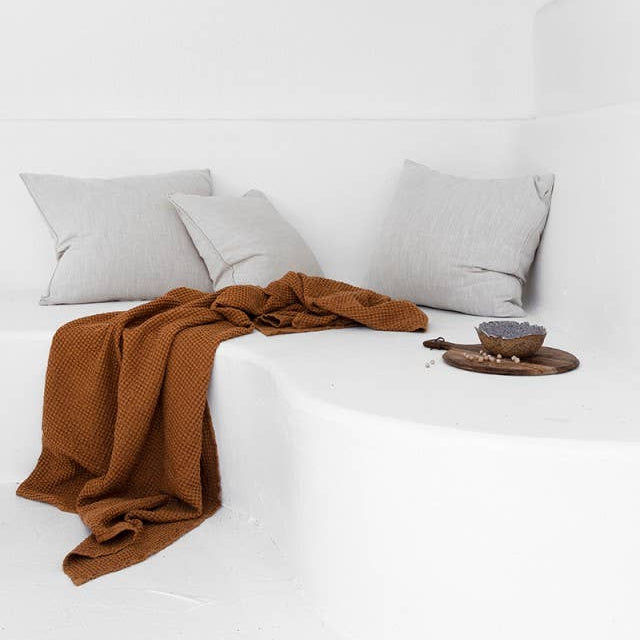 Plaid gaufré en lin