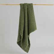Serviette de bain gaufrée en lin, 100 x 140 cm