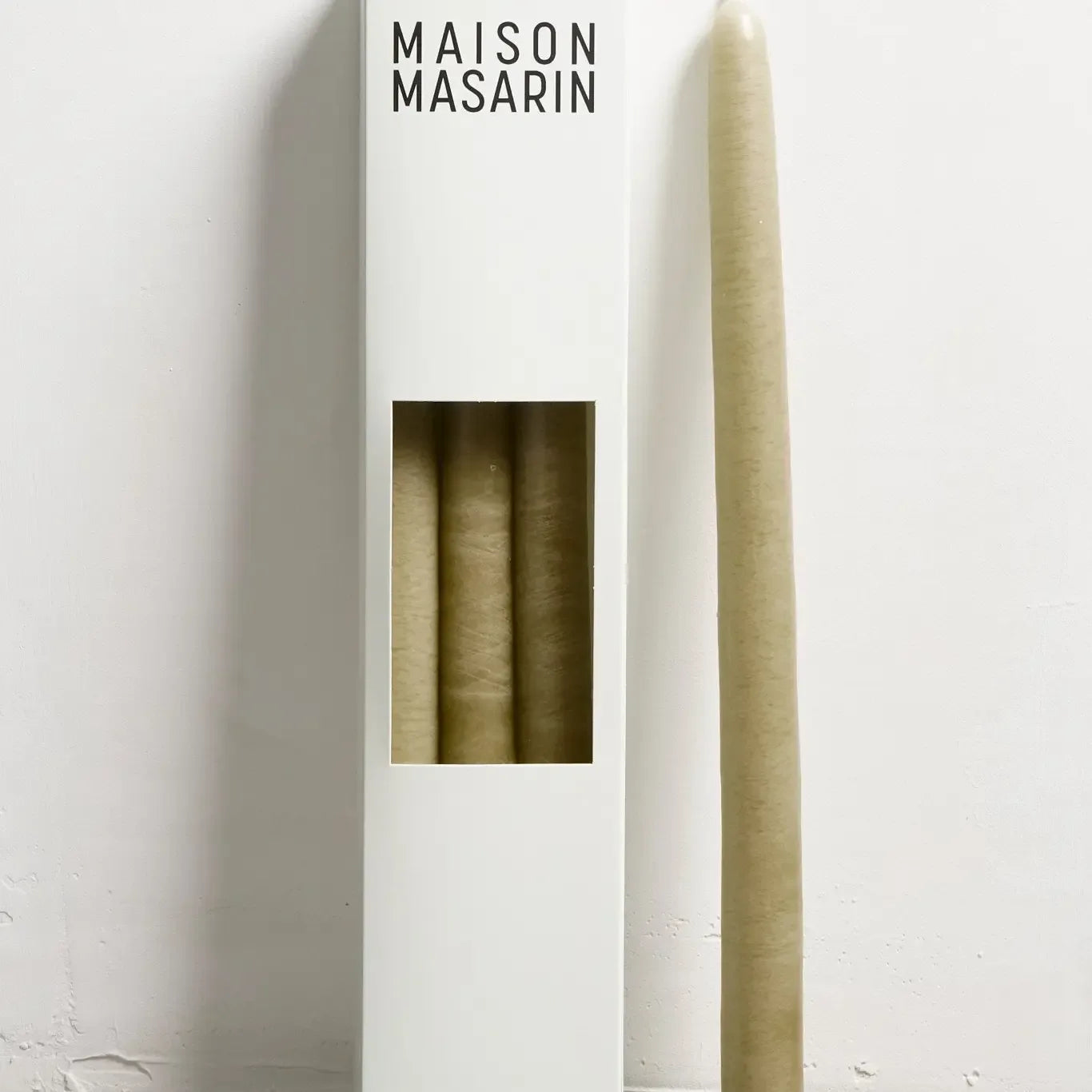 Boite de 3 bougies longues vertes