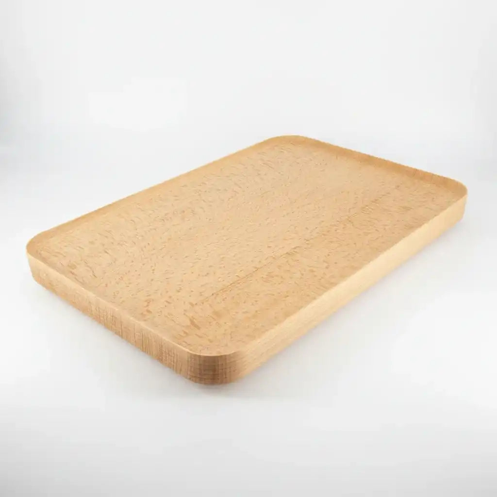 Plateau de présentation sur fond blanc