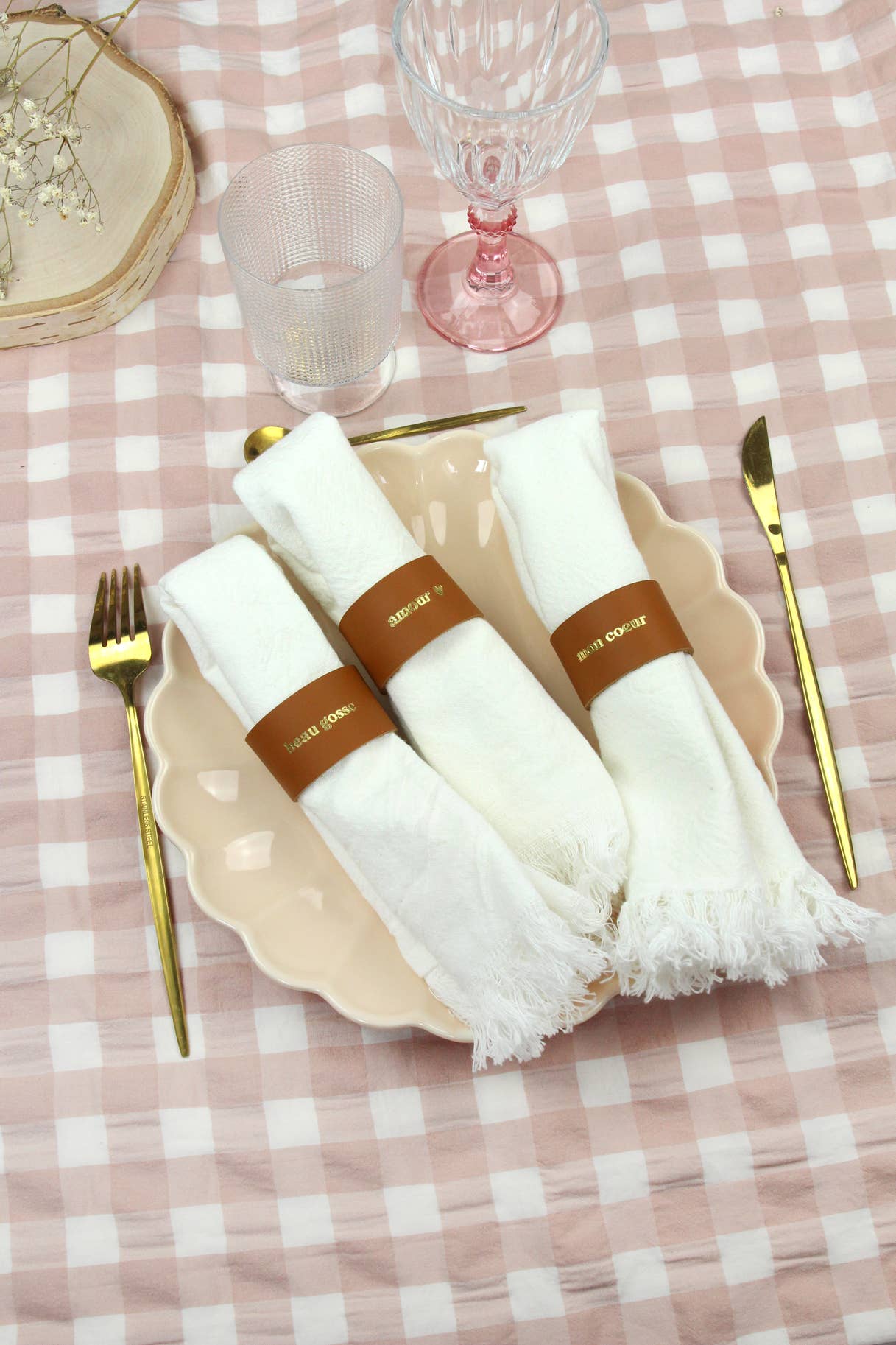 Rond de serviette en cuir