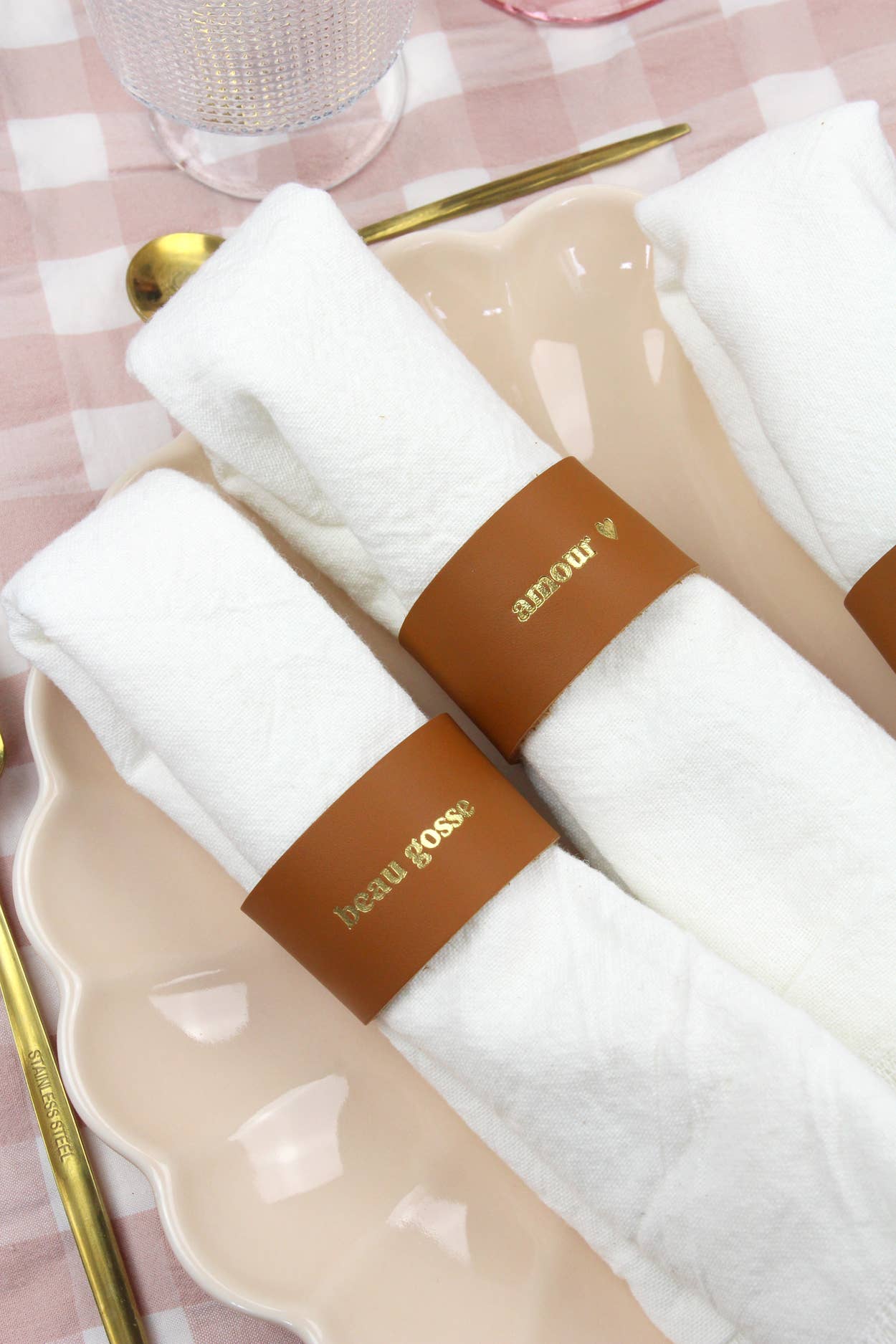 Rond de serviette en cuir