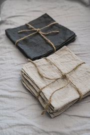 Serviette en lin lavé tissée – 40x40 cm